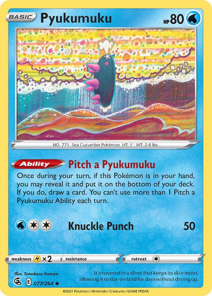 Carte Pokémon: Pyukumuku [Concombaffe]