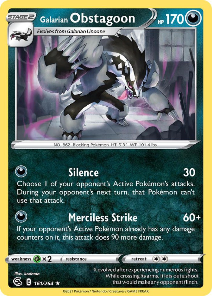 Carte Pokémon: Galarian Obstagoon [Ixon de Galar]