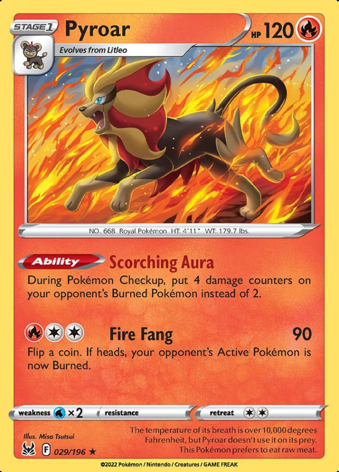 Carte Pokémon: Pyroar [Némélios]