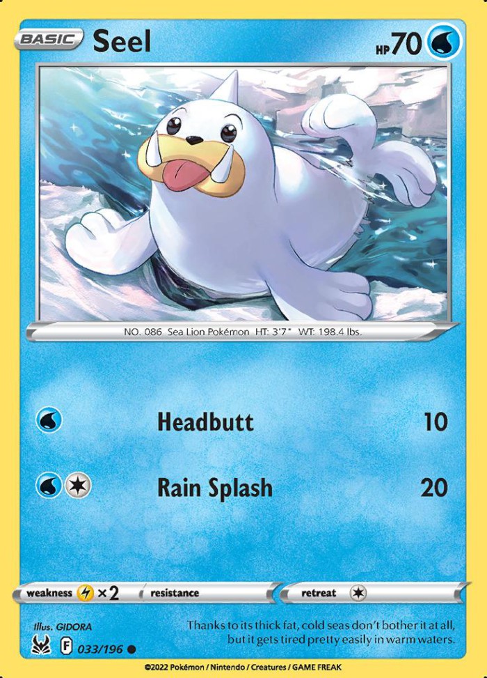 Carte Pokémon: Seel [Otaria]