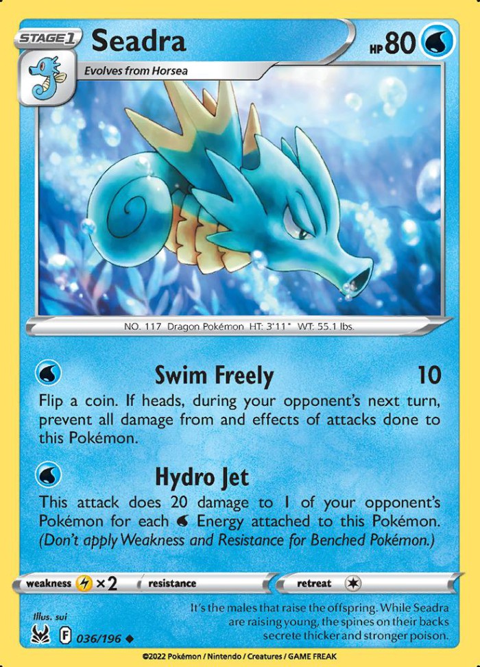 Carte Pokémon: Seadra [Hypocéan]