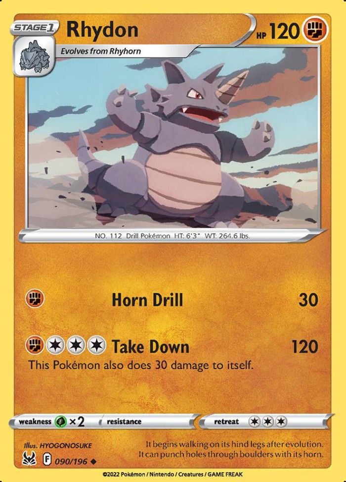 Carte Pokémon: Rhydon [Rhinoféros]