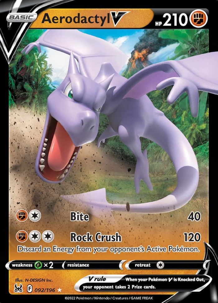 Carte Pokémon: Aerodactyl V [Ptéra V]