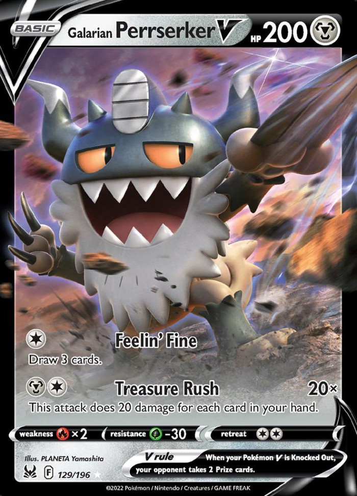 Carte Pokémon: Galarian Perrserker V [Berserkatt de Galar V]