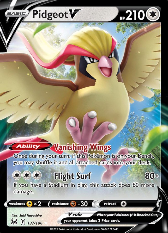 Carte Pokémon: Pidgeot V [Roucarnage V]