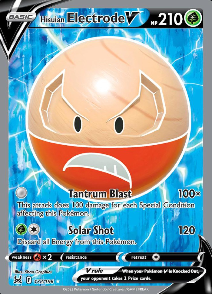 Carte Pokémon: Hisuian Electrode V [Électrode de Hisui V]