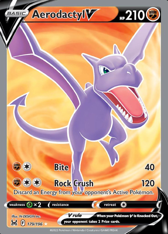 Carte Pokémon: Aerodactyl V [Ptéra V]