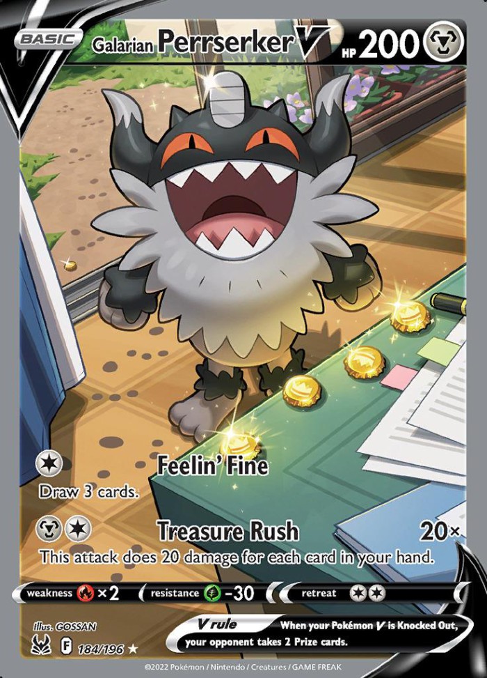 Carte Pokémon: Galarian Perrserker V [Berserkatt de Galar V]