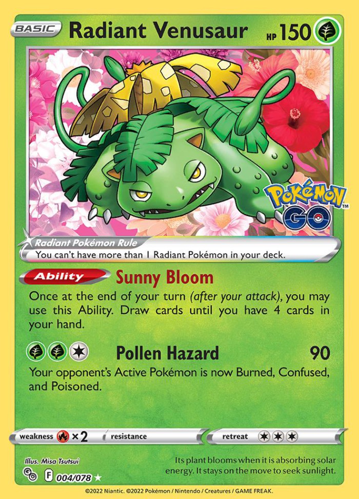 Carte Pokémon: Radiant Venusaur [Florizarre Radieux]