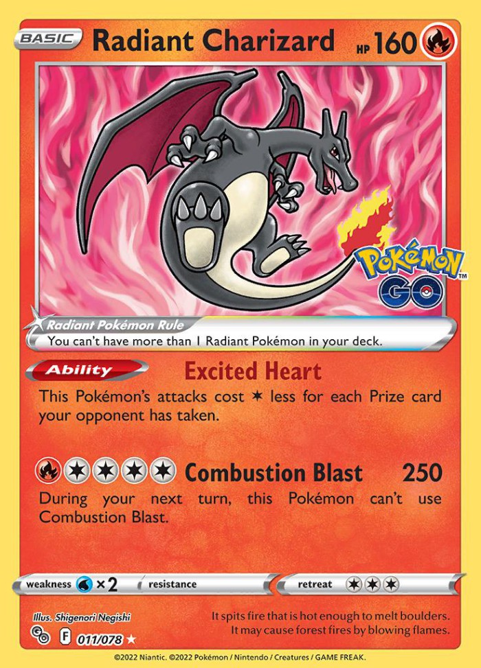 Carte Pokémon: Radiant Charizard [Dracaufeu Radieux]