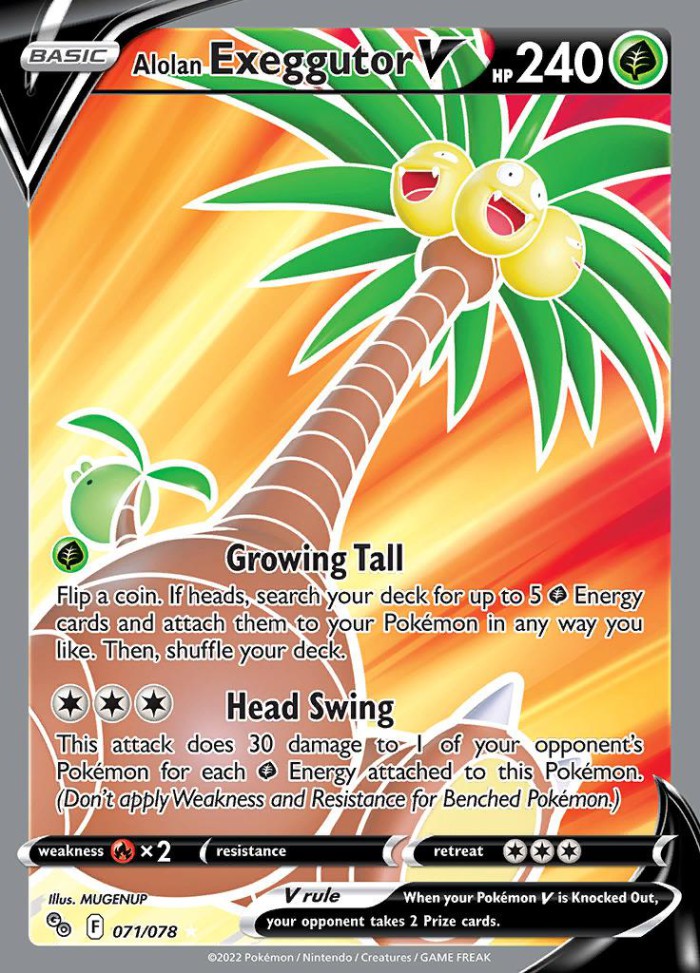 Carte Pokémon: Alolan Exeggutor V [Noadkoko d'Alola V]