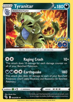 Carte Pokémon: Tyranitar