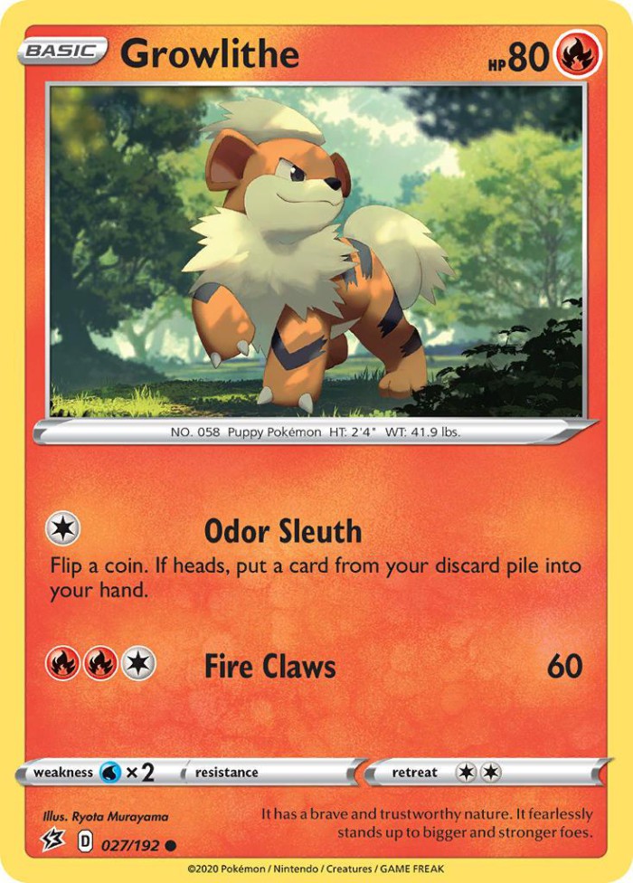 Carte Pokémon: Growlithe [Caninos]