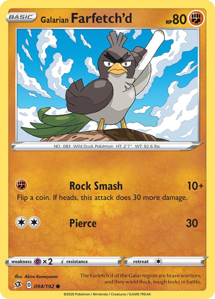 Carte Pokémon: Galarian Farfetch'd [Canarticho de Galar]