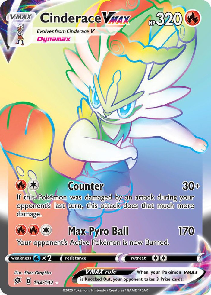 Carte Pokémon: Cinderace VMAX [Pyrobut VMAX]