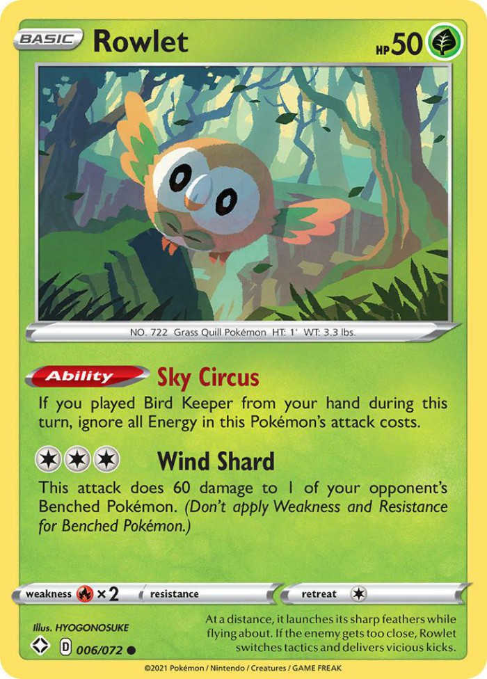 Carte Pokémon: Rowlet [Brindibou]