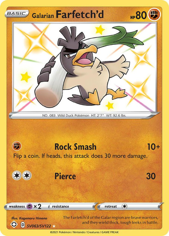 Carte Pokémon: Galarian Farfetch'd [Canarticho de Galar]