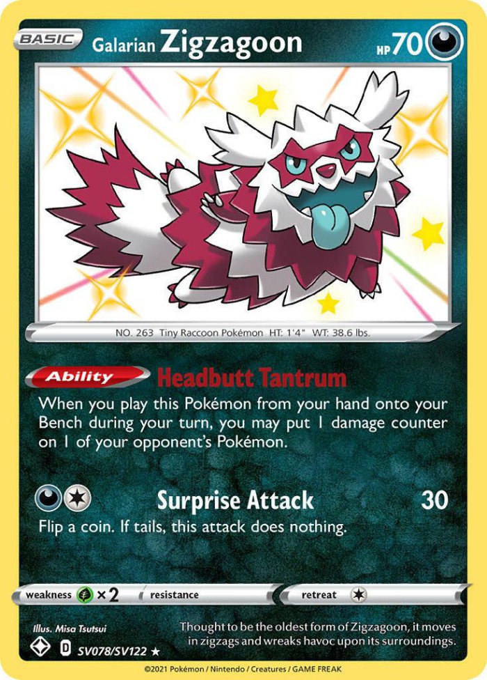 Carte Pokémon: Galarian Zigzagoon [Zigzaton de Galar]