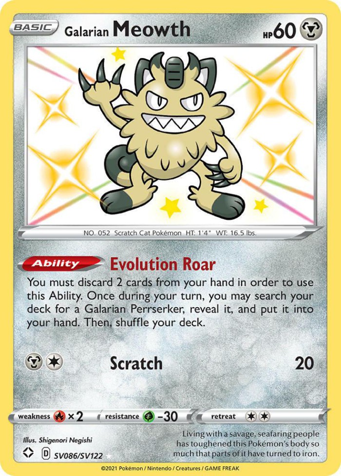 Carte Pokémon: Galarian Meowth [Miaouss de Galar]