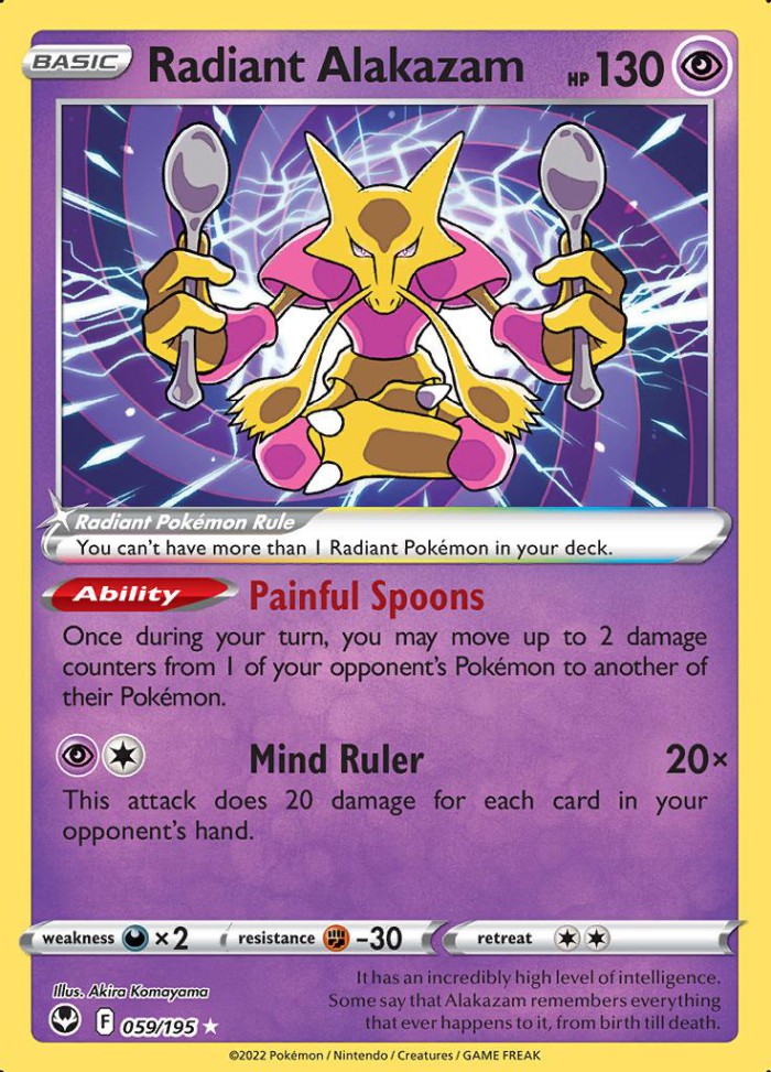 Carte Pokémon: Radiant Alakazam [Alakazam Radieux]