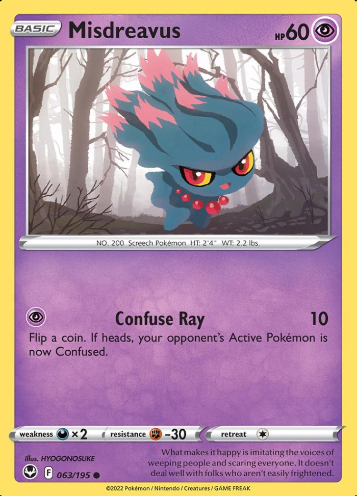 Carte Pokémon: Misdreavus [Feuforêve]