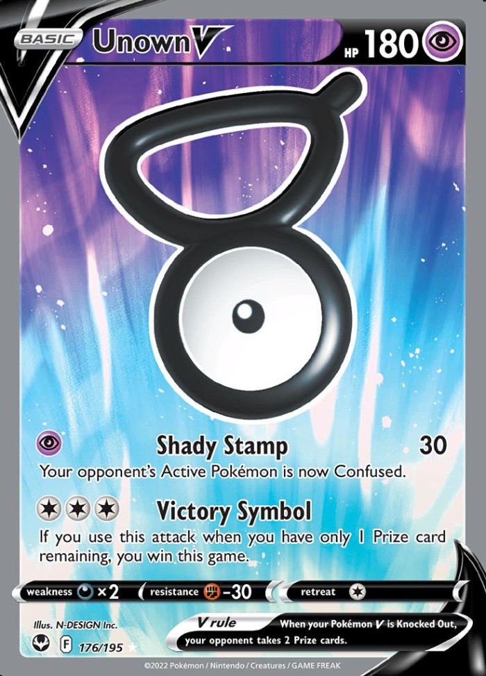 Carte Pokémon: Unown V [Zarbi V]