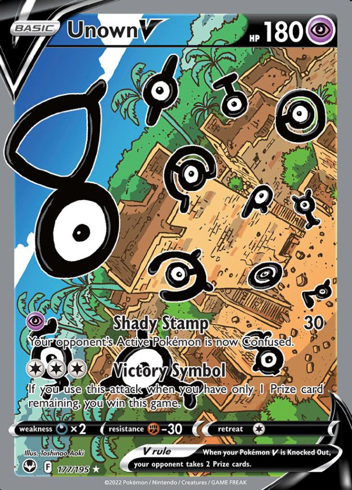 Carte Pokémon: Unown V [Zarbi V]