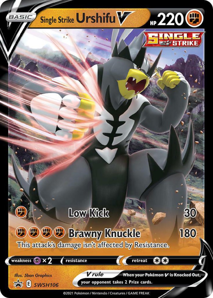 Carte Pokémon: Single Strike Urshifu V [Shifours Poing Final V]