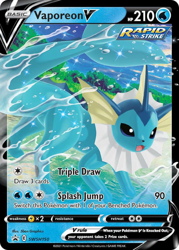 Carte Pokémon: Vaporeon V [Aquali V]