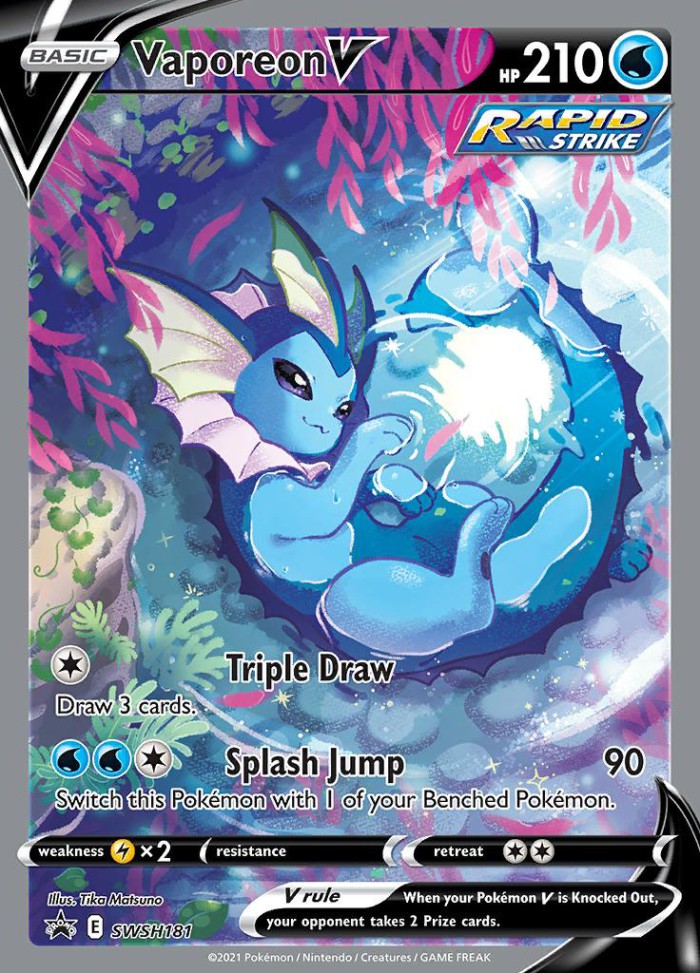 Carte Pokémon: Vaporeon V [Aquali V]