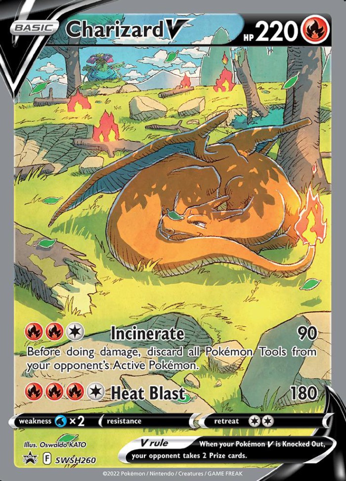 Carte Pokémon: Charizard V [Dracaufeu V]