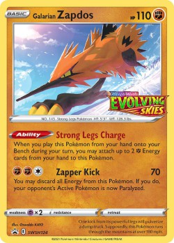 Carte Pokémon: Galarian Zapdos