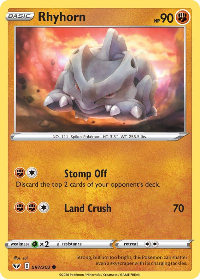 Carte Pokémon: Rhyhorn [Rhinocorne]