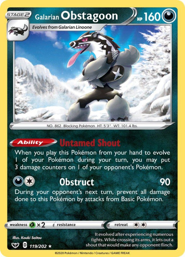 Carte Pokémon: Galarian Obstagoon [Ixon de Galar]