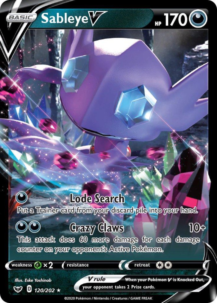 Carte Pokémon: Sableye V [Ténéfix V]