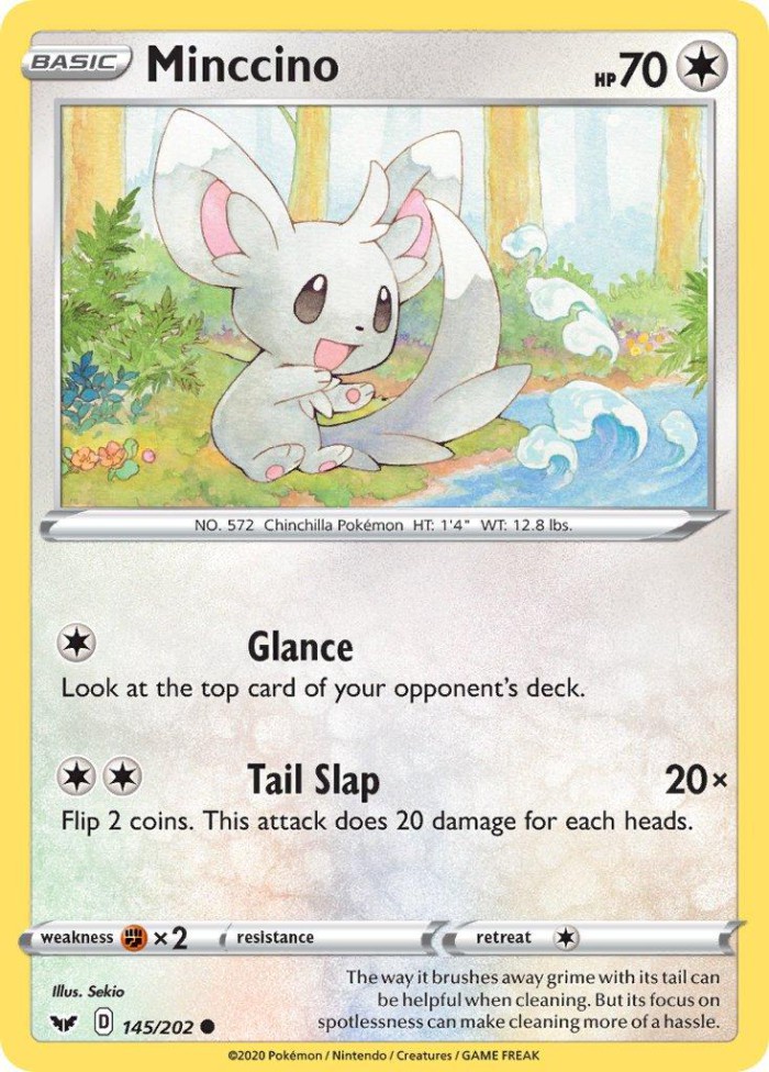 Carte Pokémon: Minccino [Chinchidou]