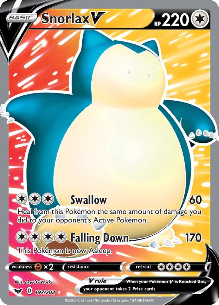 Carte Pokémon: Snorlax V [Ronflex V]