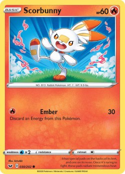 Carte Pokémon: Scorbunny