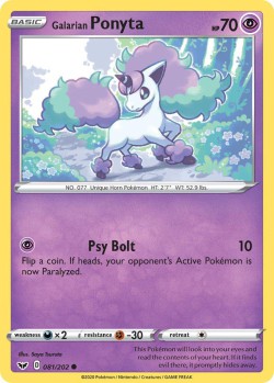 Carte Pokémon: Galarian Ponyta