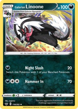 Carte Pokémon: Galarian Linoone