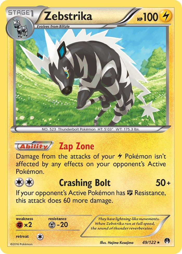 Carte Pokémon: Zebstrika [Zéblitz]