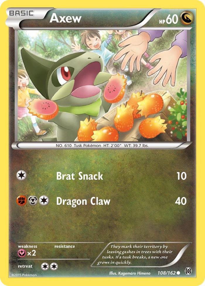 Carte Pokémon: Axew [Coupenotte]