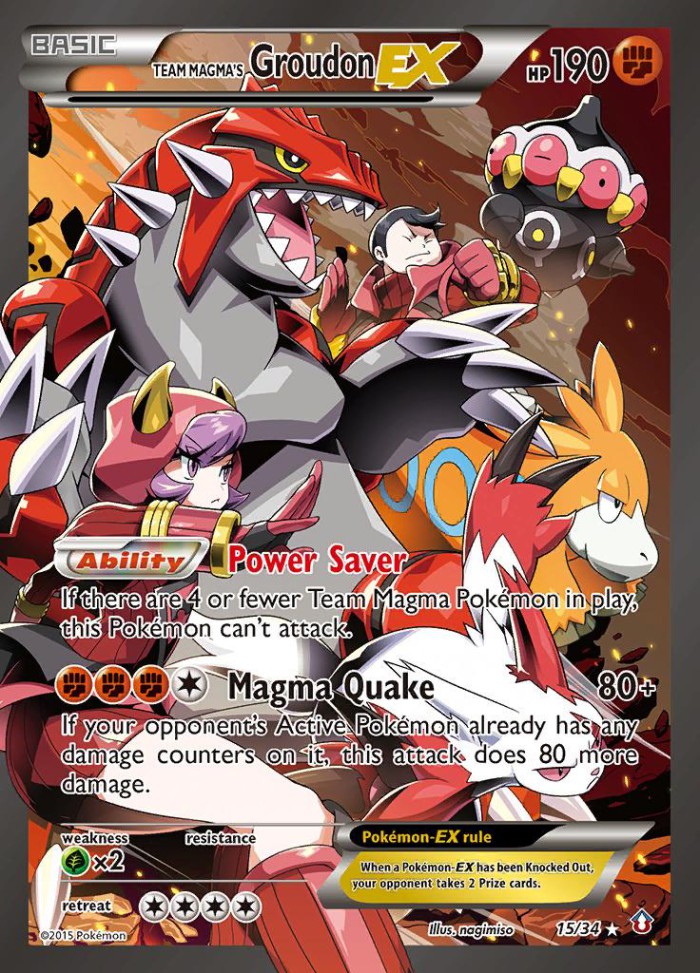 Carte Pokémon: Team Magma's Groudon EX [Groudon EX de la Team Magma]