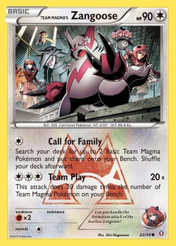 Carte Pokémon: Team Magma's Zangoose