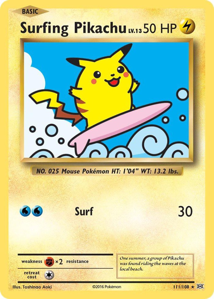 Carte Pokémon: Surfing Pikachu [Pikachu Surfeur]