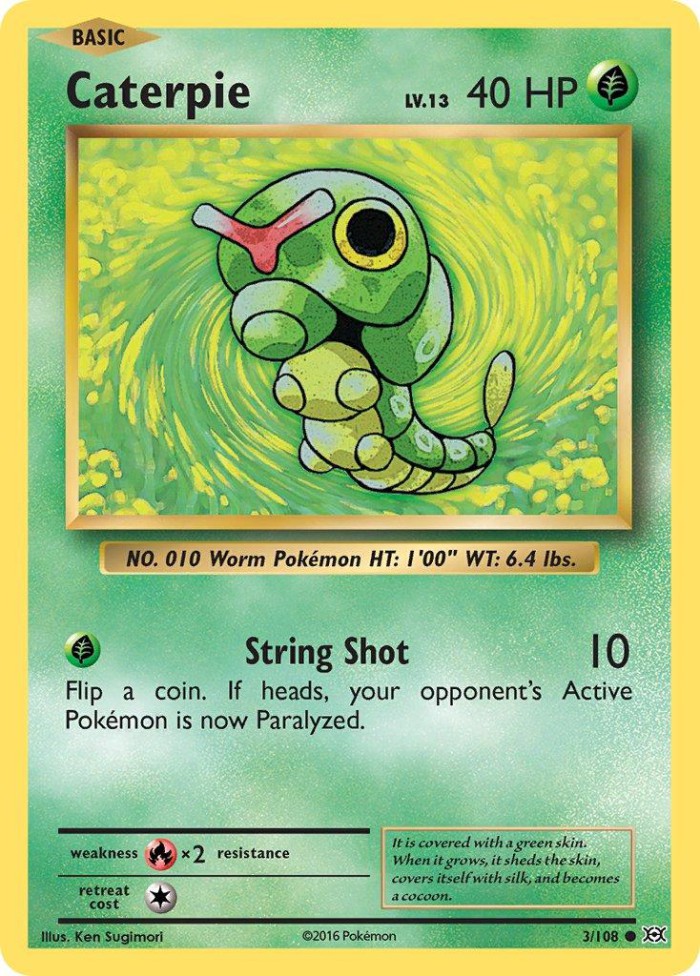 Carte Pokémon: Caterpie [Chenipan]