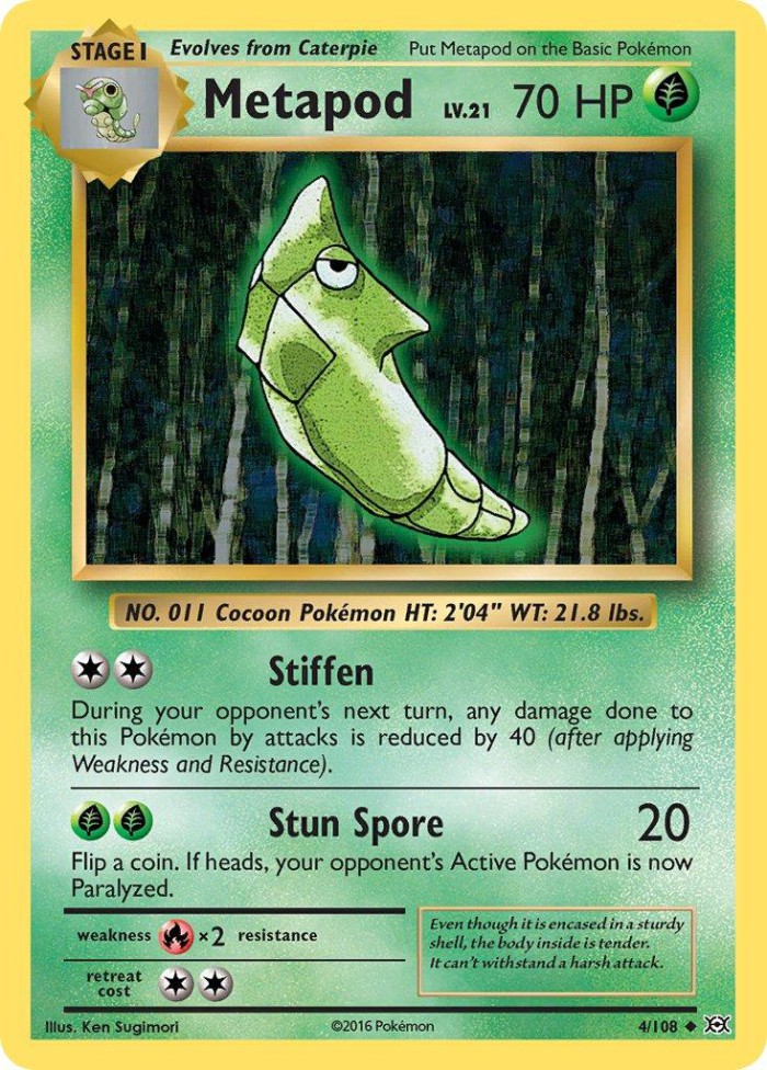 Carte Pokémon: Metapod [Chrysacier]