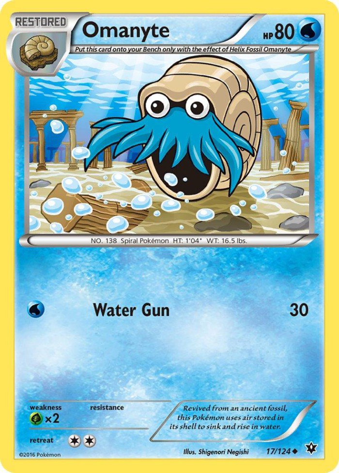 Carte Pokémon: Omanyte [Amonita]