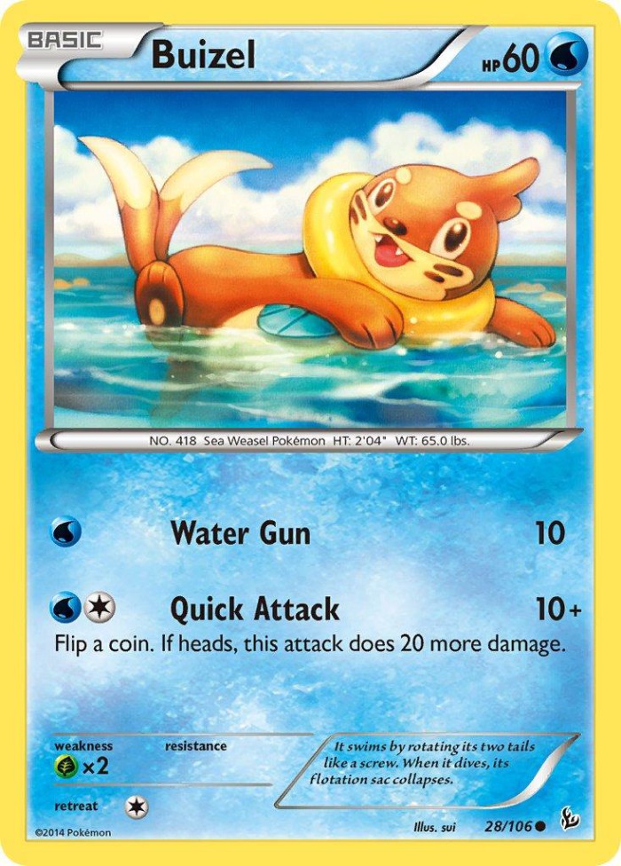 Carte Pokémon: Buizel [Mustébouée]