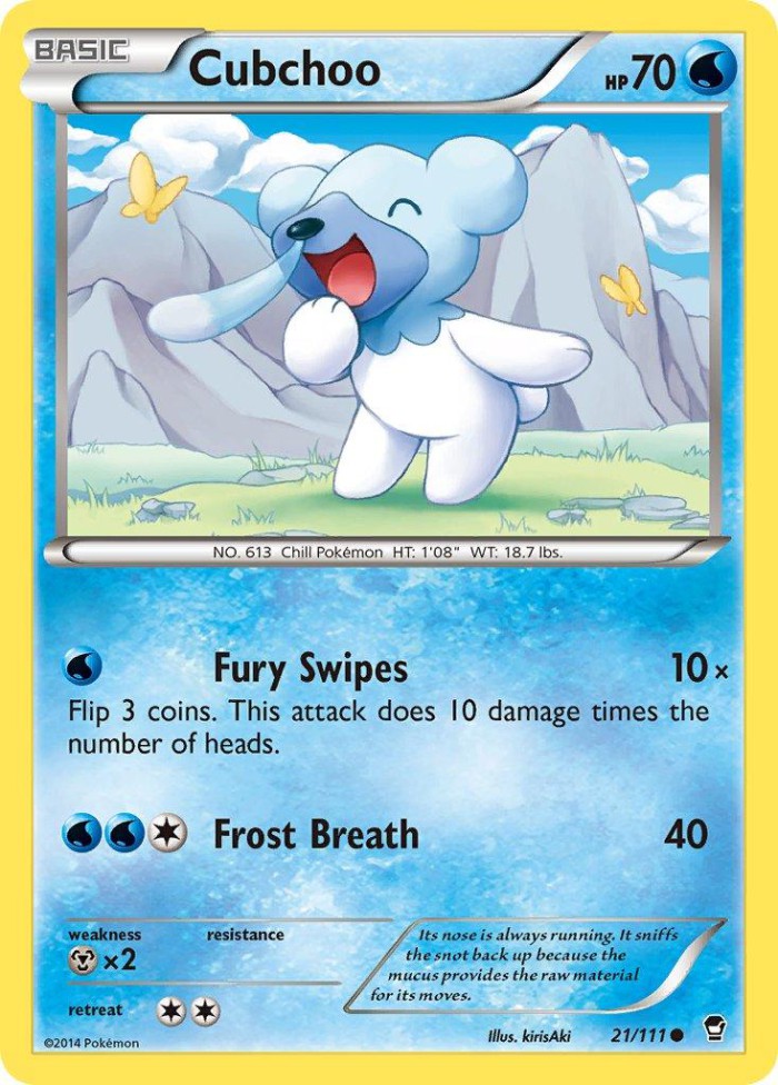 Carte Pokémon: Cubchoo [Polarhume]